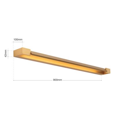 LED Badkamer spiegelverlichting MARILYN LED/24W/230V 90 cm IP44 goud