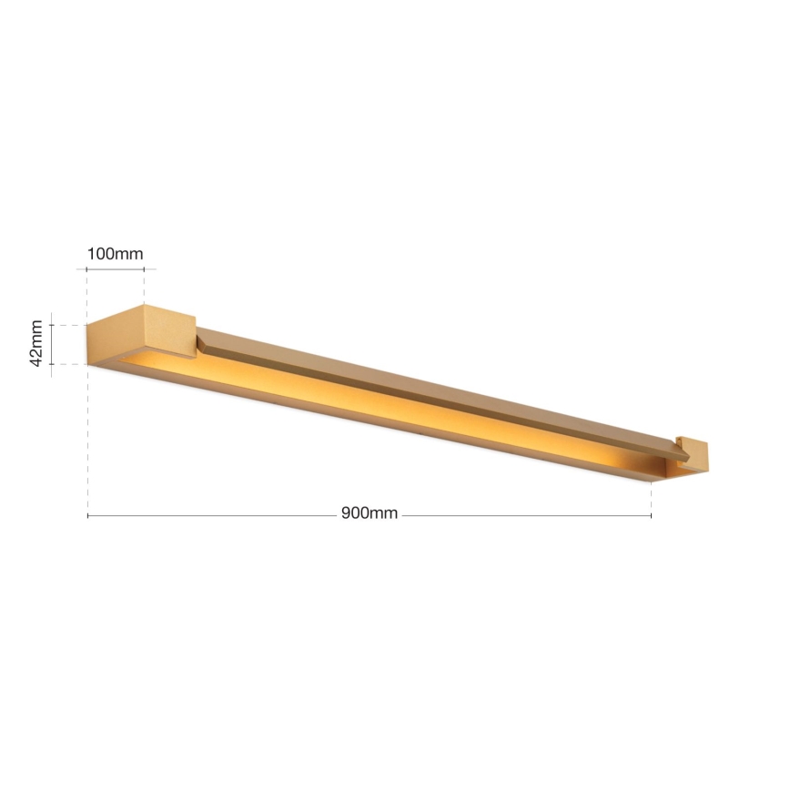 LED Badkamer spiegelverlichting MARILYN LED/24W/230V 90 cm IP44 goud