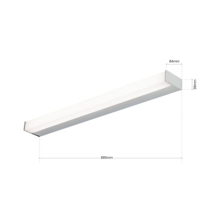 LED Spiegelverlichting MARILYN LED/17W/230V 69,5 cm glanzend chroom