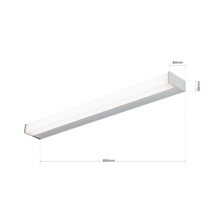 LED Spiegelverlichting MARILYN LED/17W/230V 69,5 cm glanzend chroom