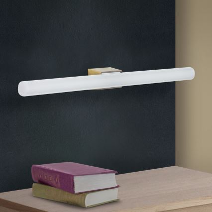 LED wand verlichting VISAGIST 1xS14d/8W/230V messing
