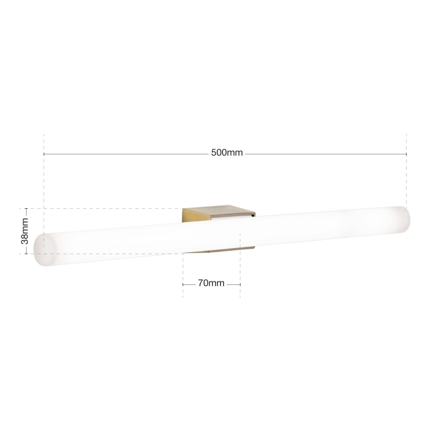 LED wand verlichting VISAGIST 1xS14d/8W/230V messing