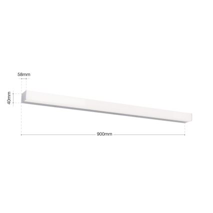 LED Badkamer spiegelverlichting HORIZON LED/18W/230V 3000/4000K 90 cm IP44 zilver