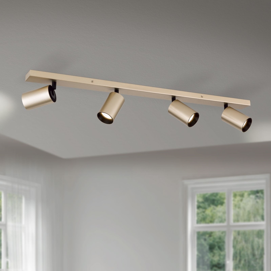 Spotlamp SEAN 4xGU10/13W/230V goudkleurig