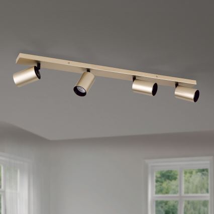Spotlamp SEAN 4xGU10/13W/230V goudkleurig