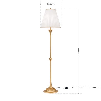 Staande Lamp FONSA 1xE27/60W/230V wit/goud