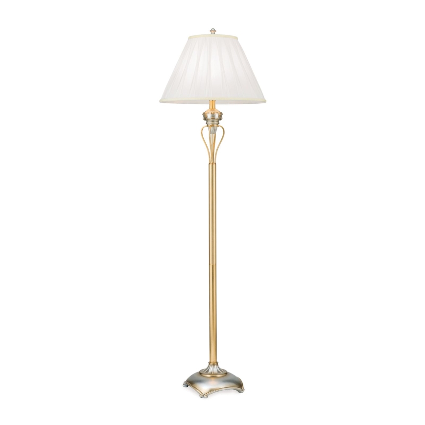 Staande Lamp TIZIA 1xE27/60W/230V wit/goud/patina
