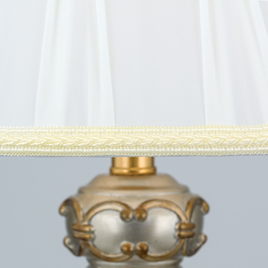 Staande Lamp TIZIA 1xE27/60W/230V wit/goud/patina