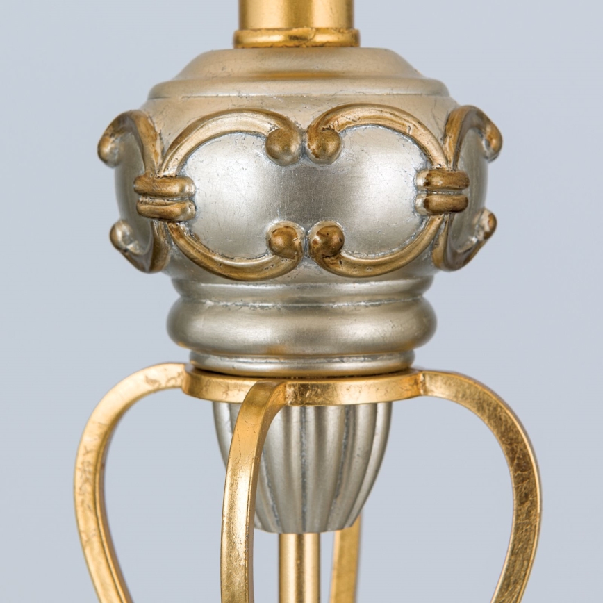 Staande Lamp TIZIA 1xE27/60W/230V wit/goud/patina
