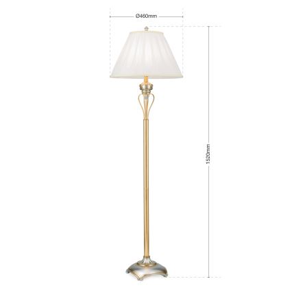 Staande Lamp TIZIA 1xE27/60W/230V wit/goud/patina