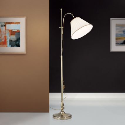 Staande Lamp TONIA 1xE27/60W/230V 183 cm wit/brons