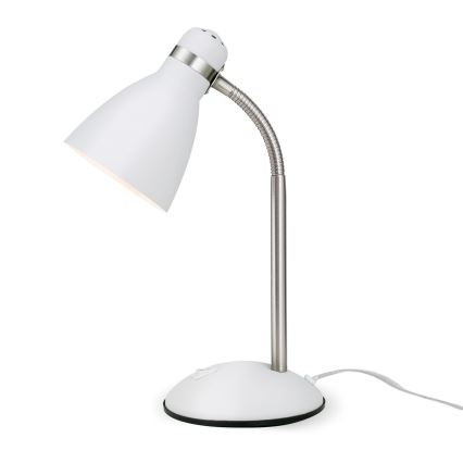 Tafellamp SCHOOL 1xE27/40W/230V wit/mat chroom