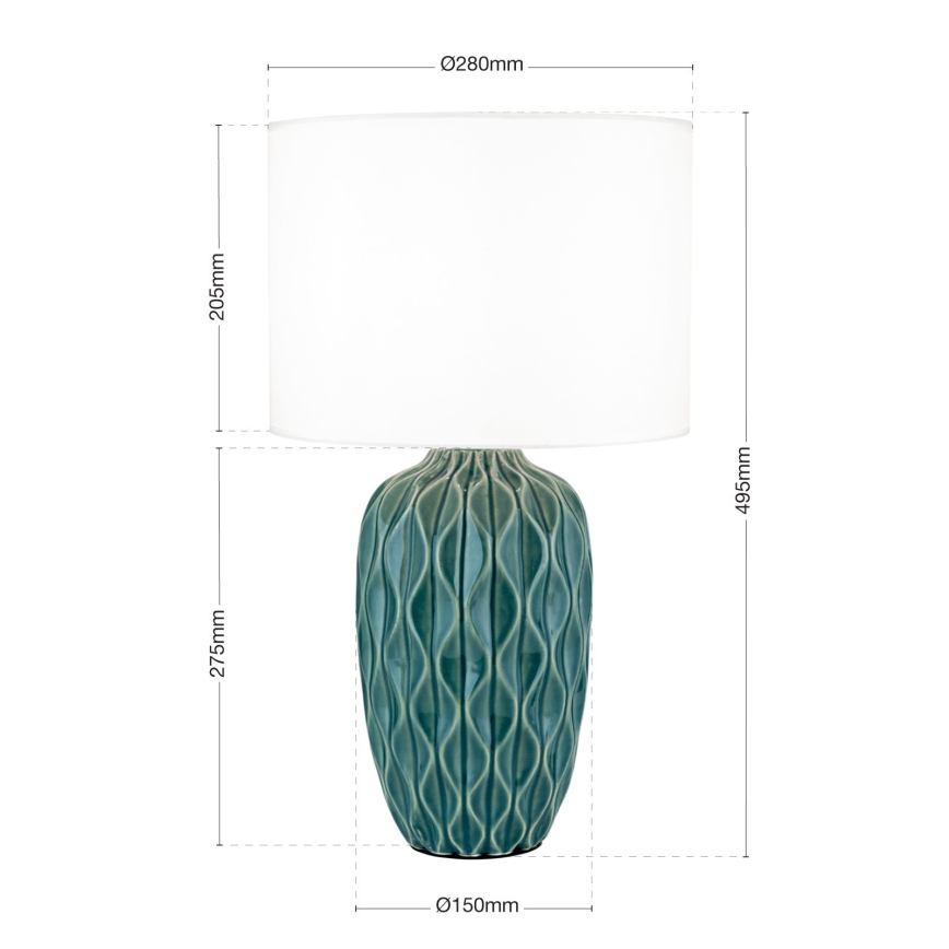 Tafellamp TORTUGA 1xE27/40W/230V groen/wit