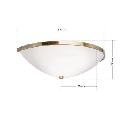 Wandlamp AIDA 1xE14/40W/230V brons/patina