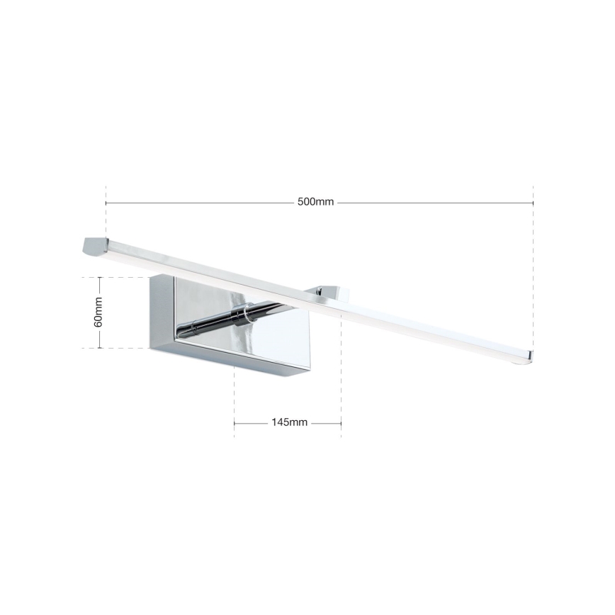 LED Schilderijverlichting PUBLIO LED/10W/230V 50 cm glanzend chroom