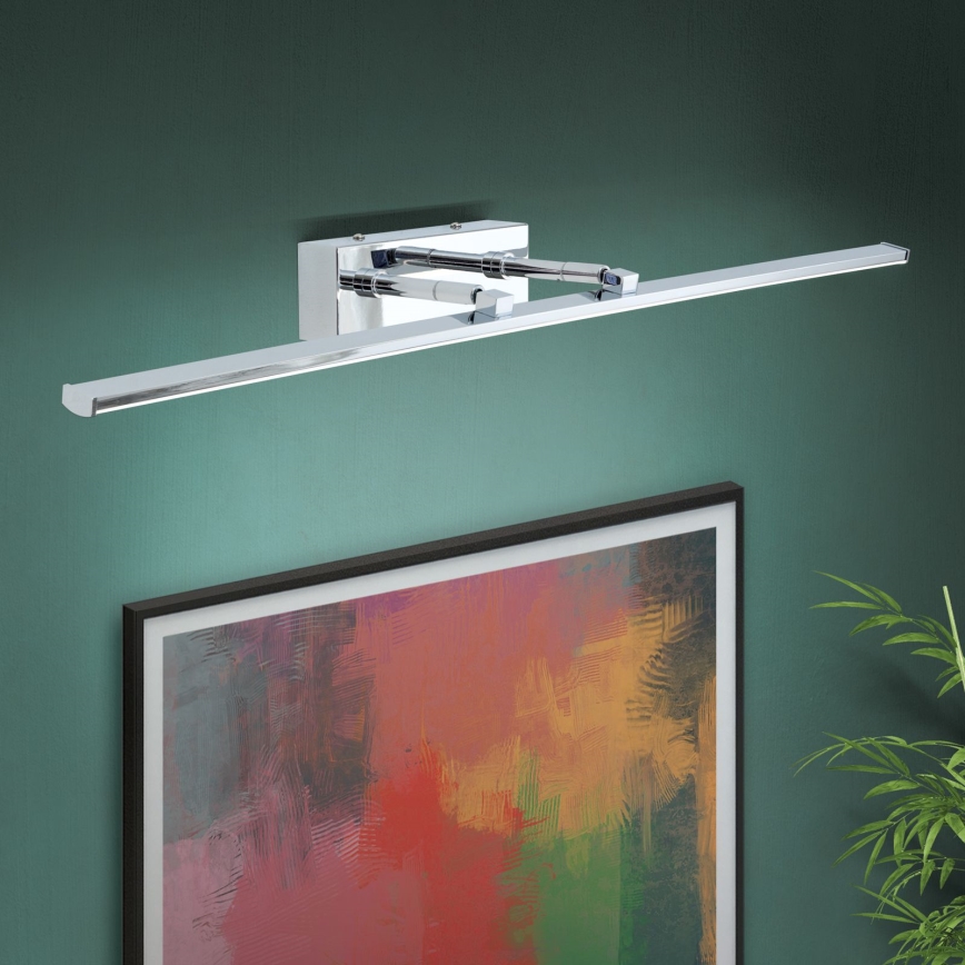 LED Schilderijverlichting PUBLIO LED/15W/230V 75 cm glanzend chroom