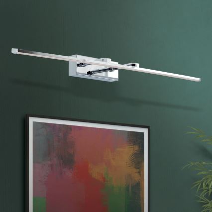 LED Schilderijverlichting PUBLIO LED/15W/230V 75 cm glanzend chroom