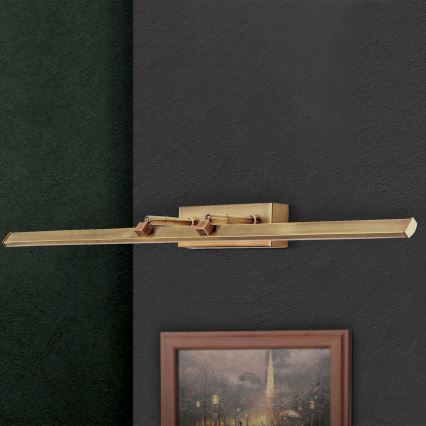 LED Schilderijverlichting PUBLIO LED/15W/230V 75 cm goud/patina