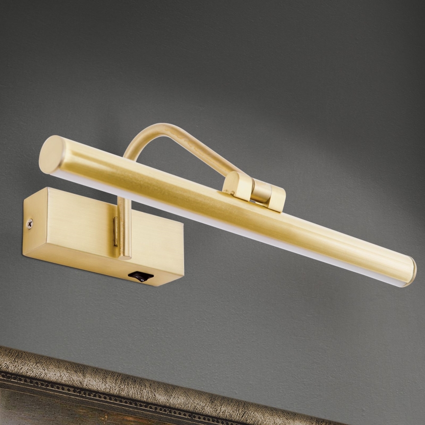 LED Schilderijverlichting PORTRAIT LED/6W/230V 30 cm goud