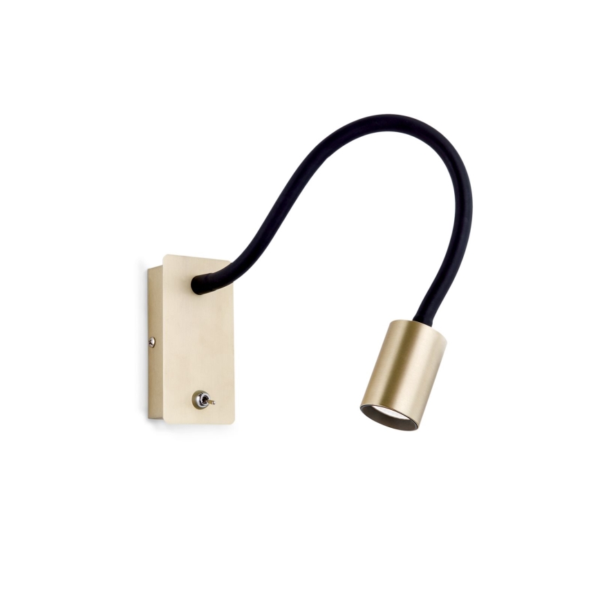 LED Flexibel wall klein lamp KURT LED/5W/230V goud
