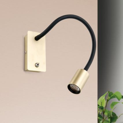 LED Flexibel wall klein lamp KURT LED/5W/230V goud