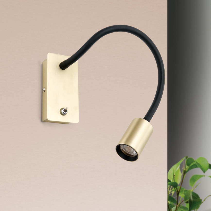 LED Flexibel wall klein lamp KURT LED/5W/230V goud