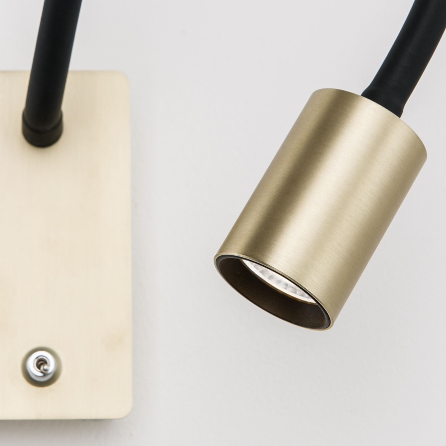 LED Flexibel wall klein lamp KURT LED/5W/230V goud