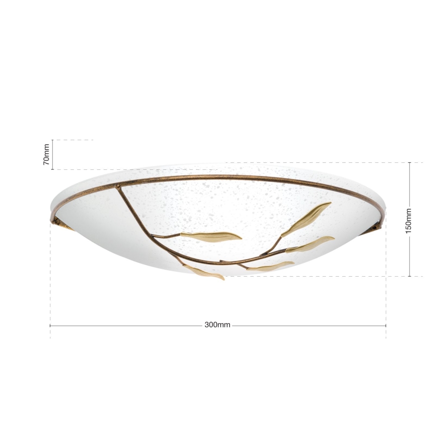 Orion WA 2-943/1 - Wandlamp LUCA 1xE27/60W/230V brons/patina