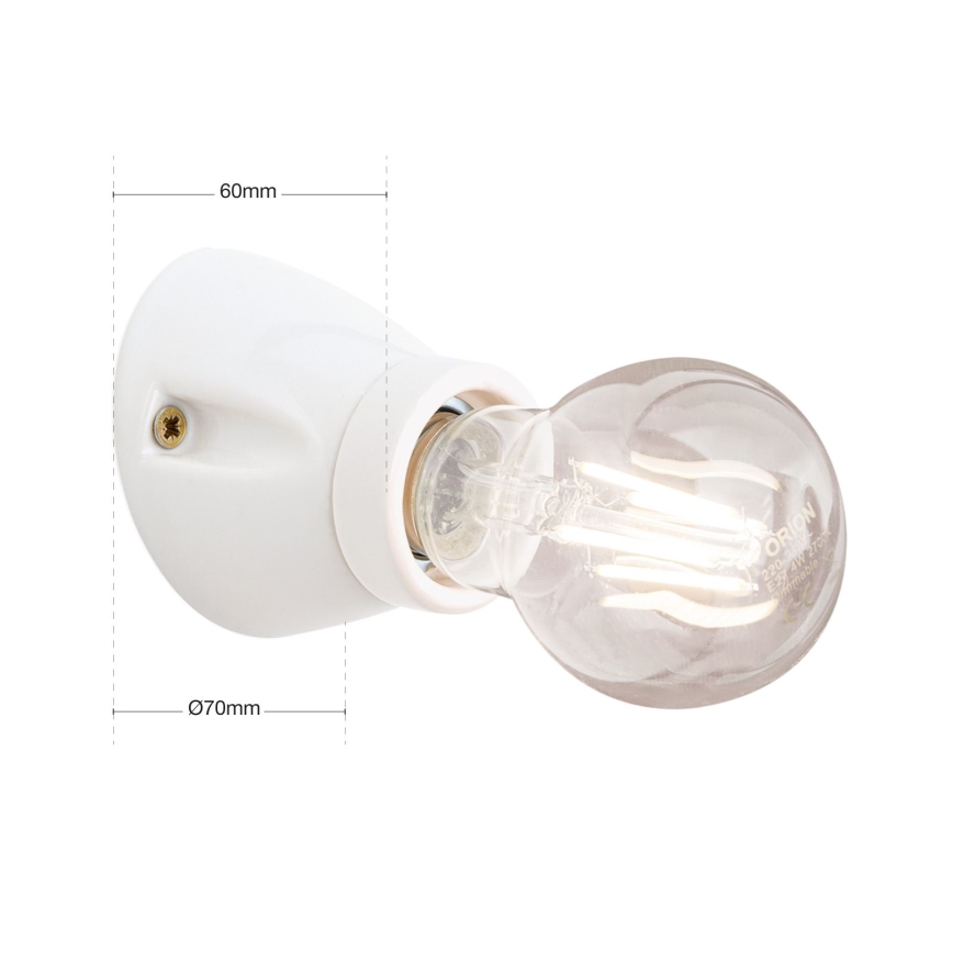 Wandlamp FROST 1xE27/60W/230V wit
