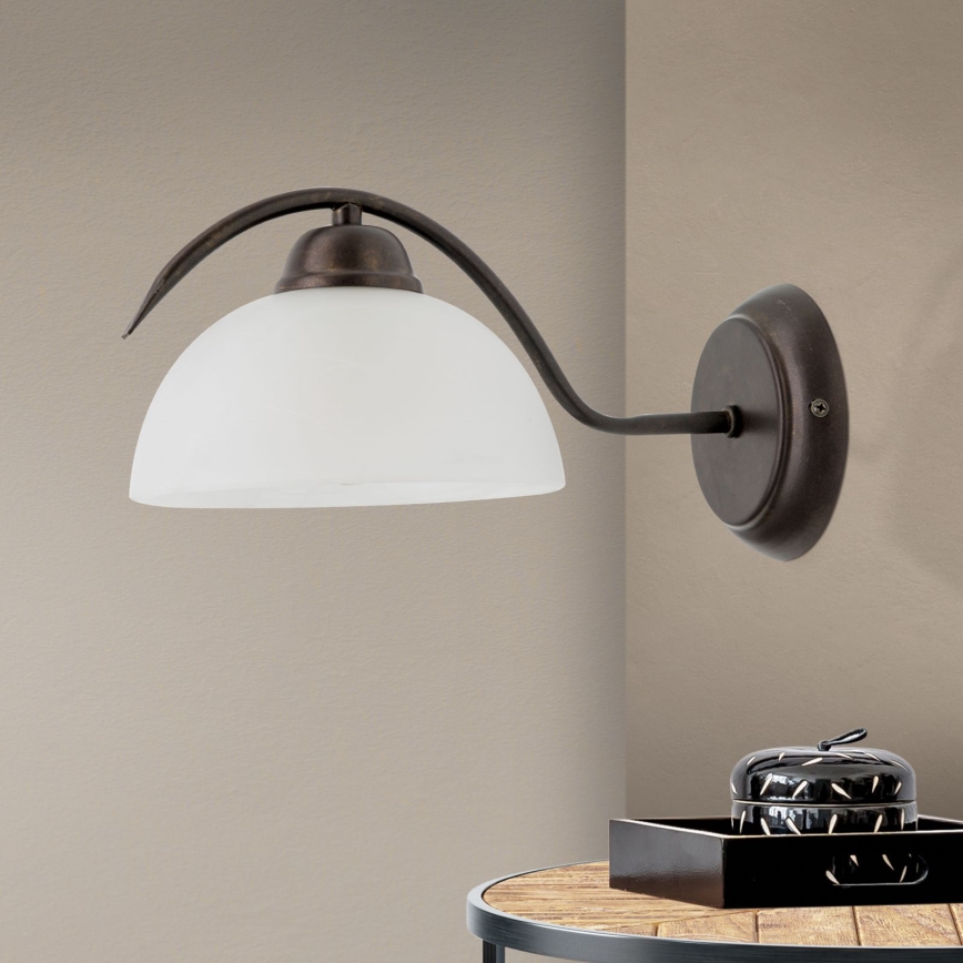 Wandlamp RULA 1xE27/40W/230V wit/brons