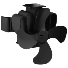 Oscillerende ventilator voor open haard 13x18 cm zwart