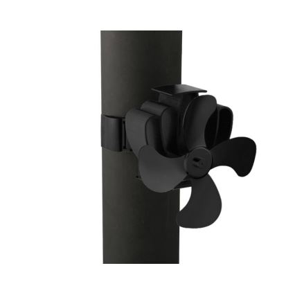Oscillerende ventilator voor open haard 13x18 cm zwart