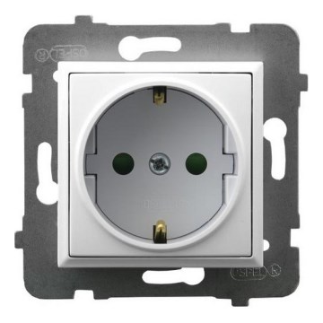 Ospel - ARIA 230V Schuko stopcontact zonder afdekraam, wit