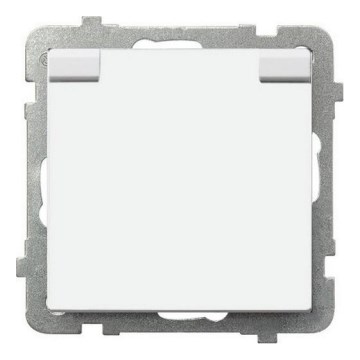 Ospel - Buitenstopcontact voor huishoudelijk gebruik zonder afdekraam 230V SONATA IP44 wit