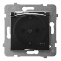 Ospel - Buitenstopcontact zonder afdekraam Schuko 230V ARIA IP44 zwart