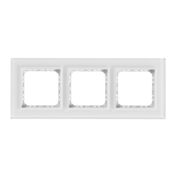 Ospel - Drievoudig glazen afdekraam SONATA mat wit