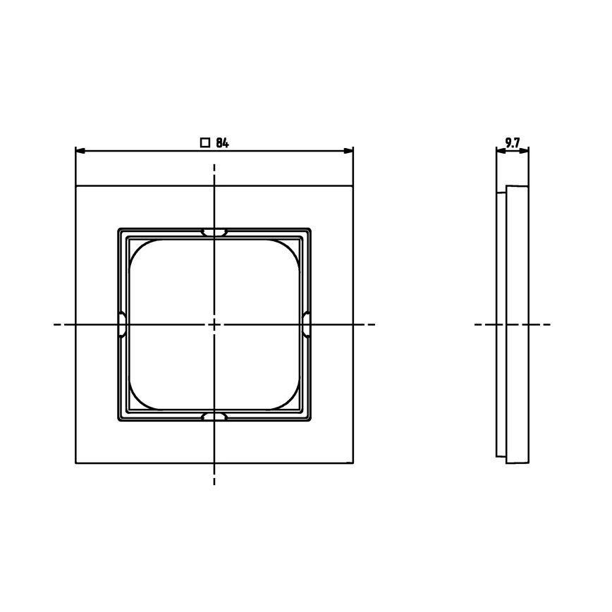 Ospel - Enkelvoudig frame SONATA mat wit