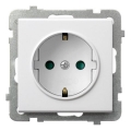 Ospel - Huishoudelijk stopcontact zonder afdekraam Schuko 230V SONATA wit