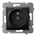 Ospel - Inbouwstopcontact 230V ARIA zonder afdekraam, zwart
