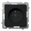 Ospel - Stopcontact zonder afdekraam 230V SONATA zwart