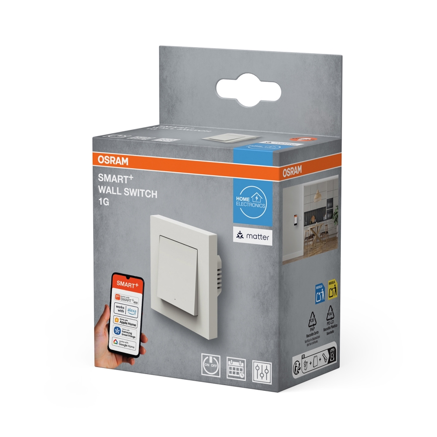 Osram - 1-knops SMART+ MATTER-schakelaar 230V Wi‑Fi