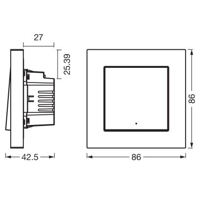 Osram - 1-knops SMART+ MATTER-schakelaar 230V Wi‑Fi