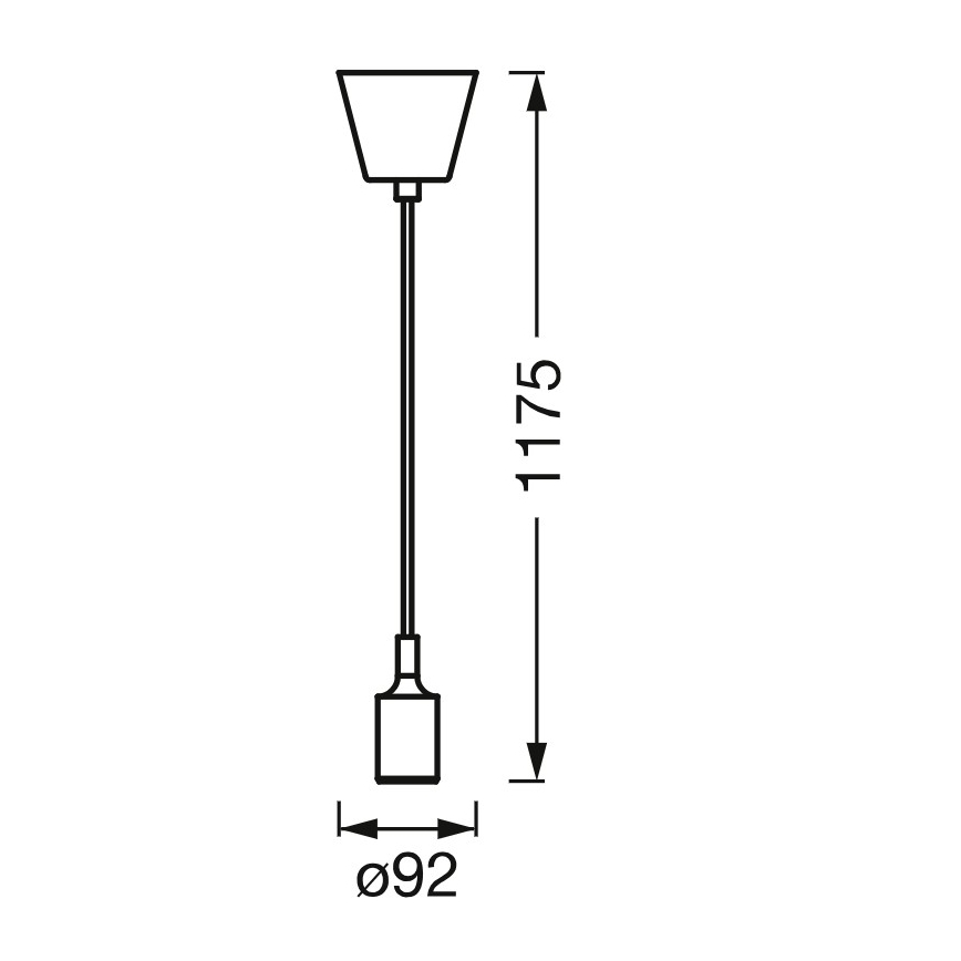 Osram - Aansluitsnoer PENDULUM BELL 1xE27/15W/230V wit