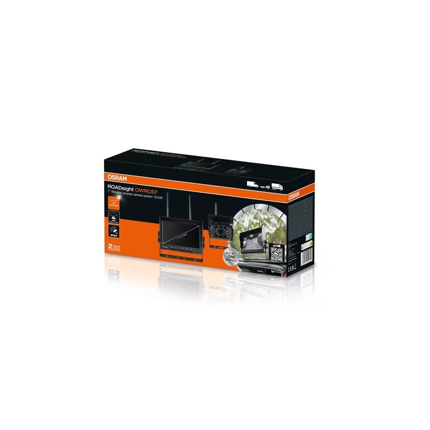 Osram - Achteruitrijcamera ROADSIGHT OWRCS7 Full HD 1080p 12/24V IP67