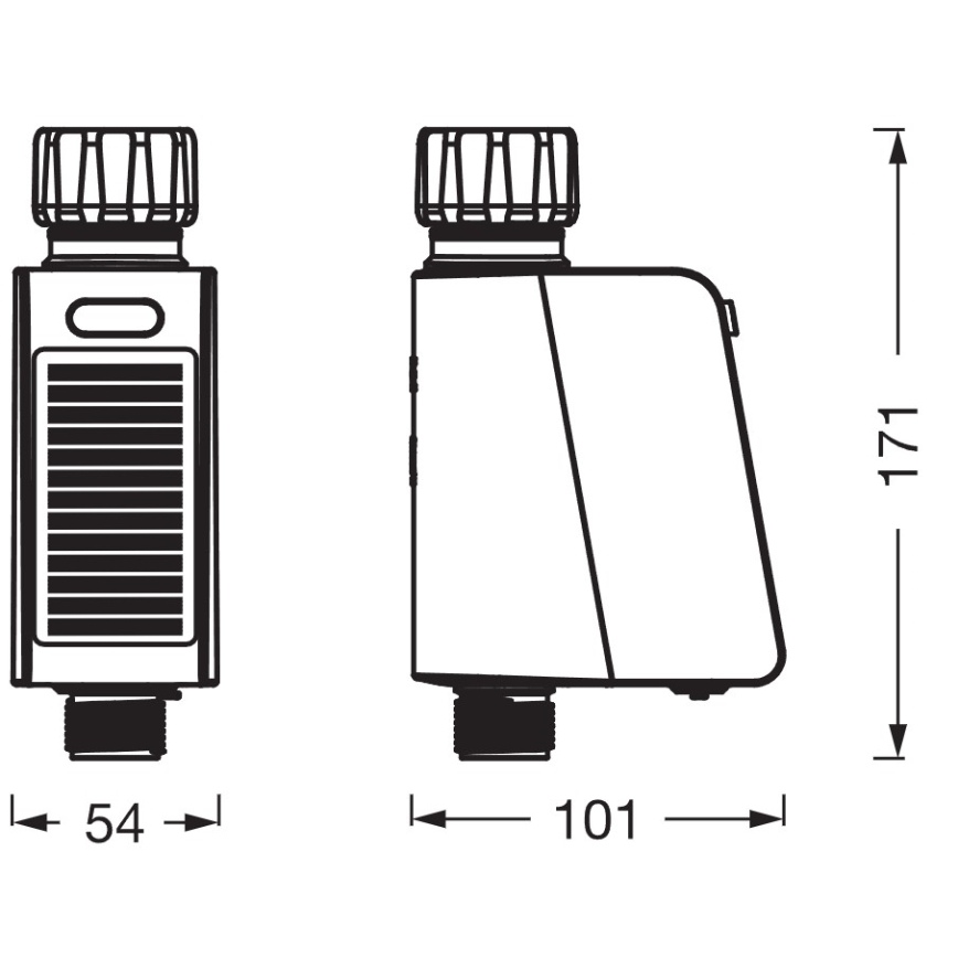 Osram - Bewateringsventiel met zonnepaneel SMART+ IP55 Wi-Fi