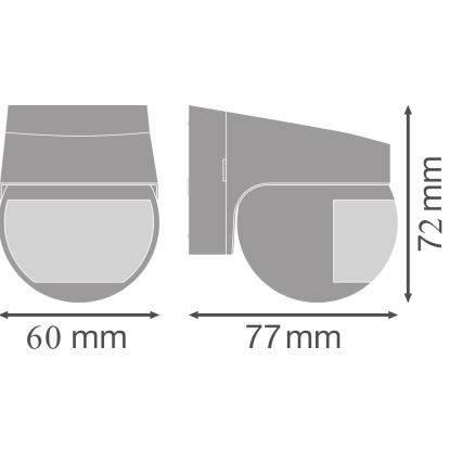 Osram - Buiten infrarood bewegingssensor 230V IP44 zwart