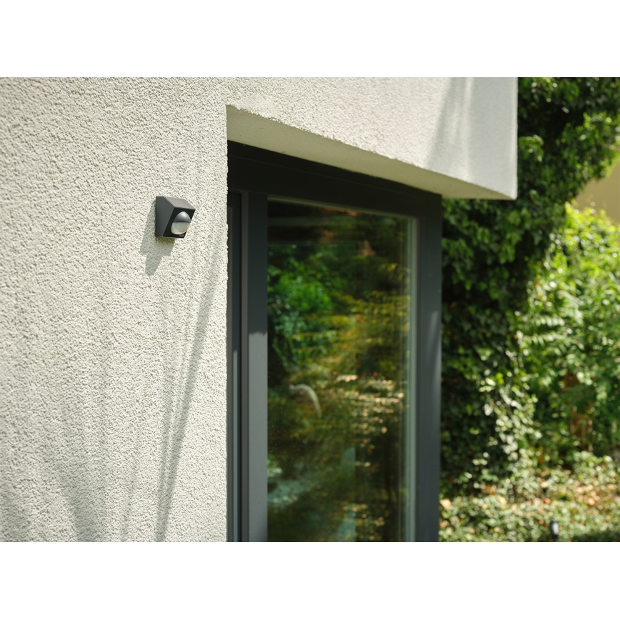 Osram - Buiten zonnegevoede SMART+ bewegingssensor 3,7V antraciet IP65 Wi-Fi 800 mAh