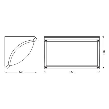 Osram - Buitenwandlamp ENDURA CLASSIC 1xE27/40W/230V IP54 antraciet