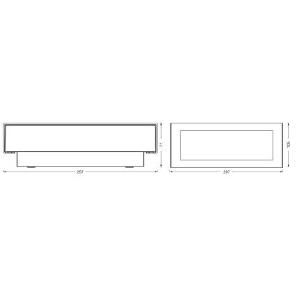 Osram - Buitenwandlamp ENDURA STYLE LED/10W/230V IP54 antraciet