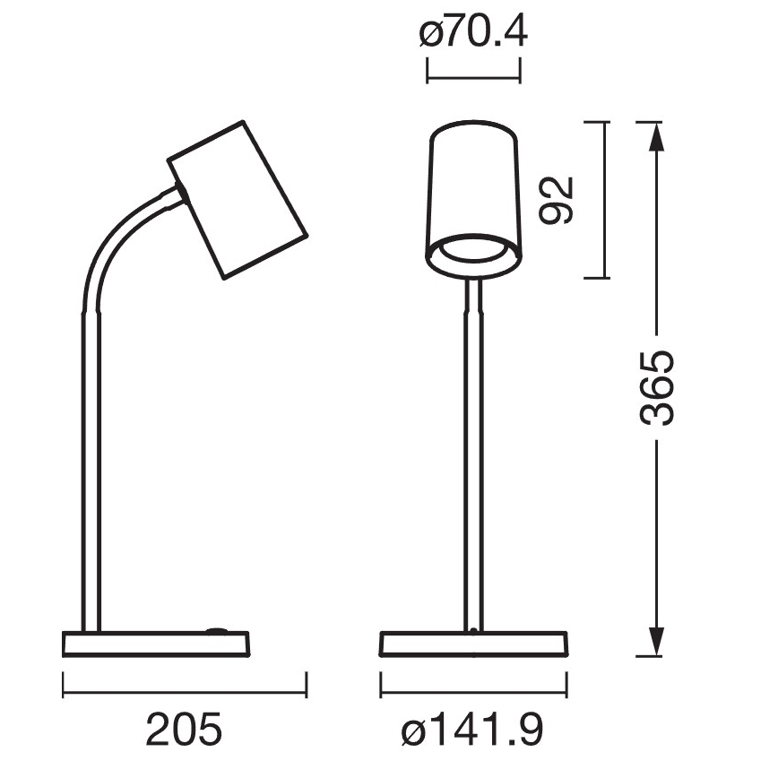 Osram - Bureaulamp DESK LINE 1xGU10/9W/230V wit